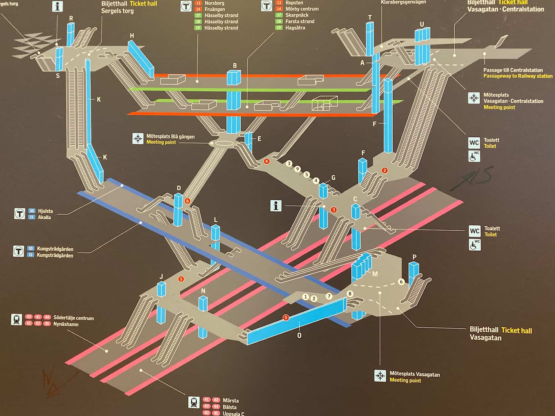 Karta Stockholm City Pendeltågsstation